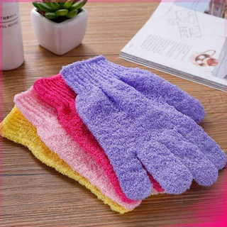 ถุงมืออาบน้ำ ถุงมือขัดผิวอาบน้ำ ขจัดเซลล์ผิวเก่า พร้อมส่ง Glove-style bath towel