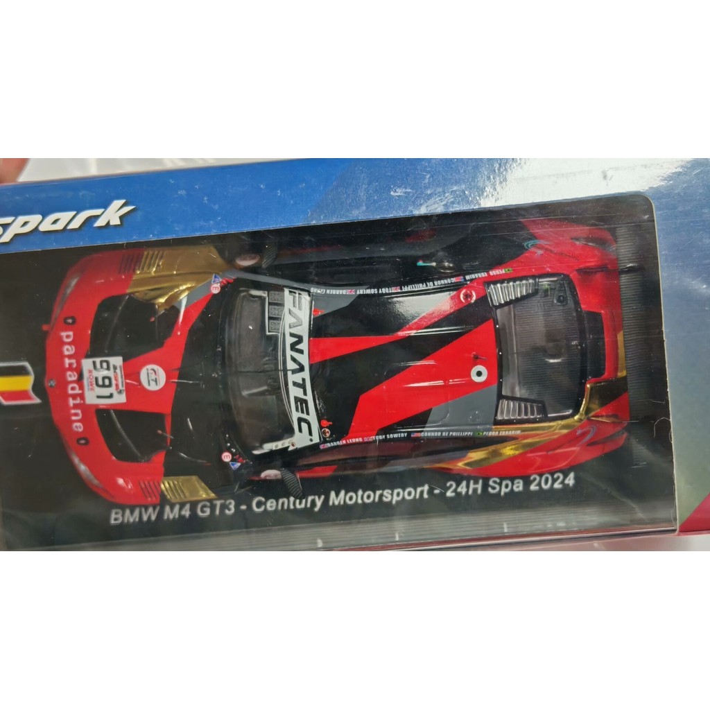 Spark m4 gt3 BMW BMW 1: 43 Racing Model 2024 สปา