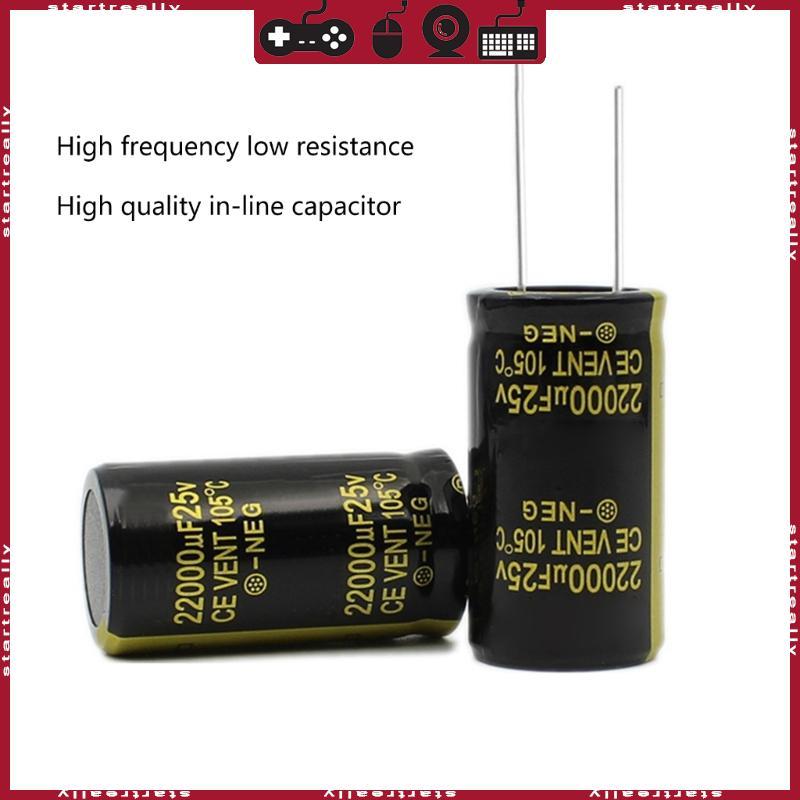 ST 25V 22000UF Capacitor 22x40 มม.0 86x1 57in ความถี่อลูมิเนียม Electrolytic Capacitors สําหรับทีวี 
