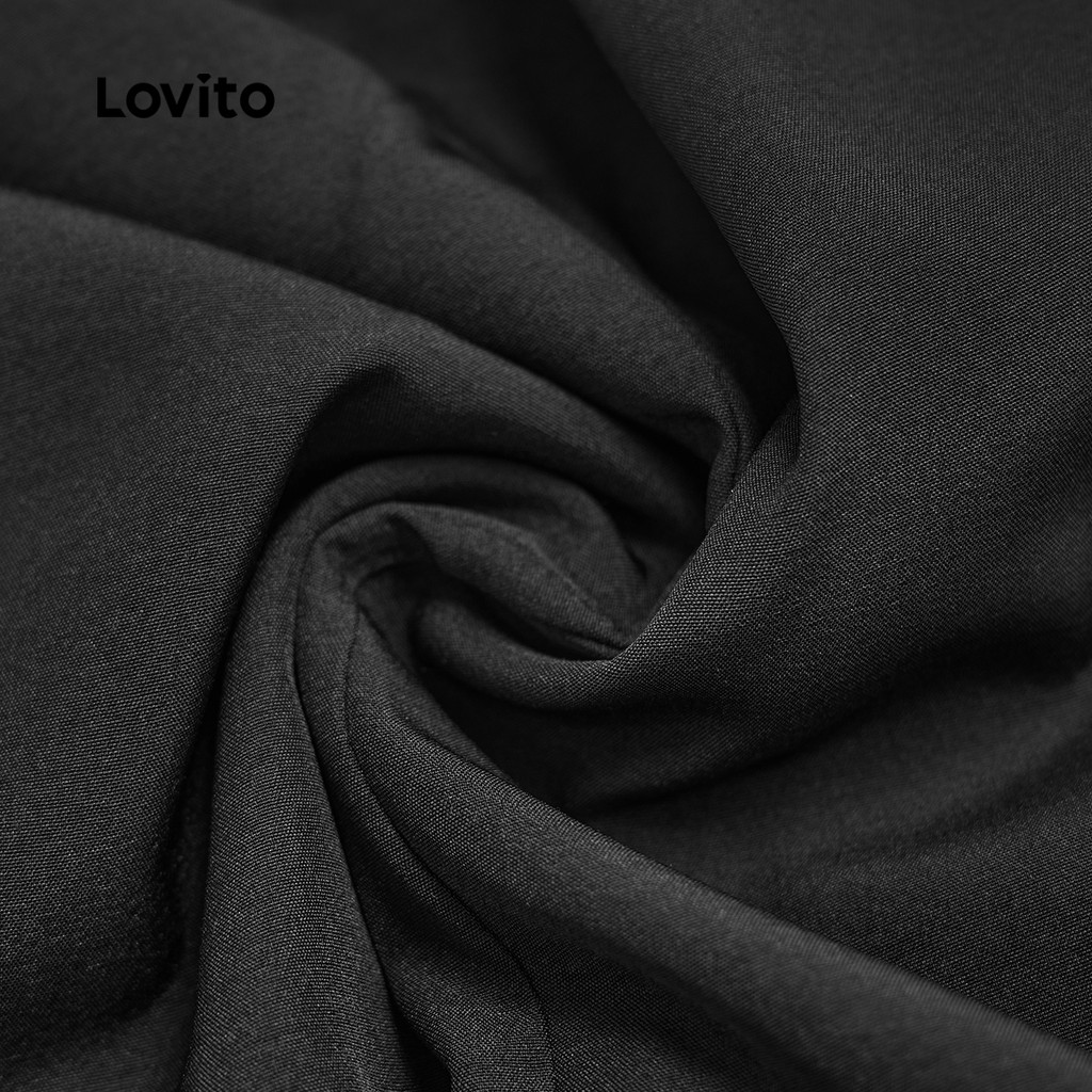 Lovito ชุดเดรสไข่มุกสีพื้นหรูหราสําหรับผู้หญิง L132ED117 - รูปที่ 4