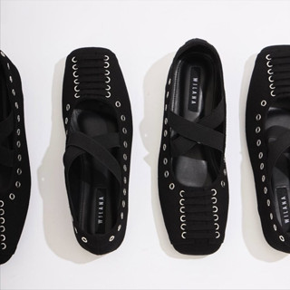 รองเท้าแมรีเจนสำหรับผู้หญิง 2026 ดีไซน์หัวเหลี่ยมเท่ๆ ตกแต่ง…