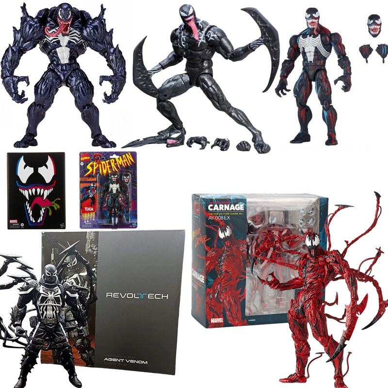 Amazing Yamaguchi Venom Avengers Symbiote SHF Venom Carnage Movable Joint Action Figures