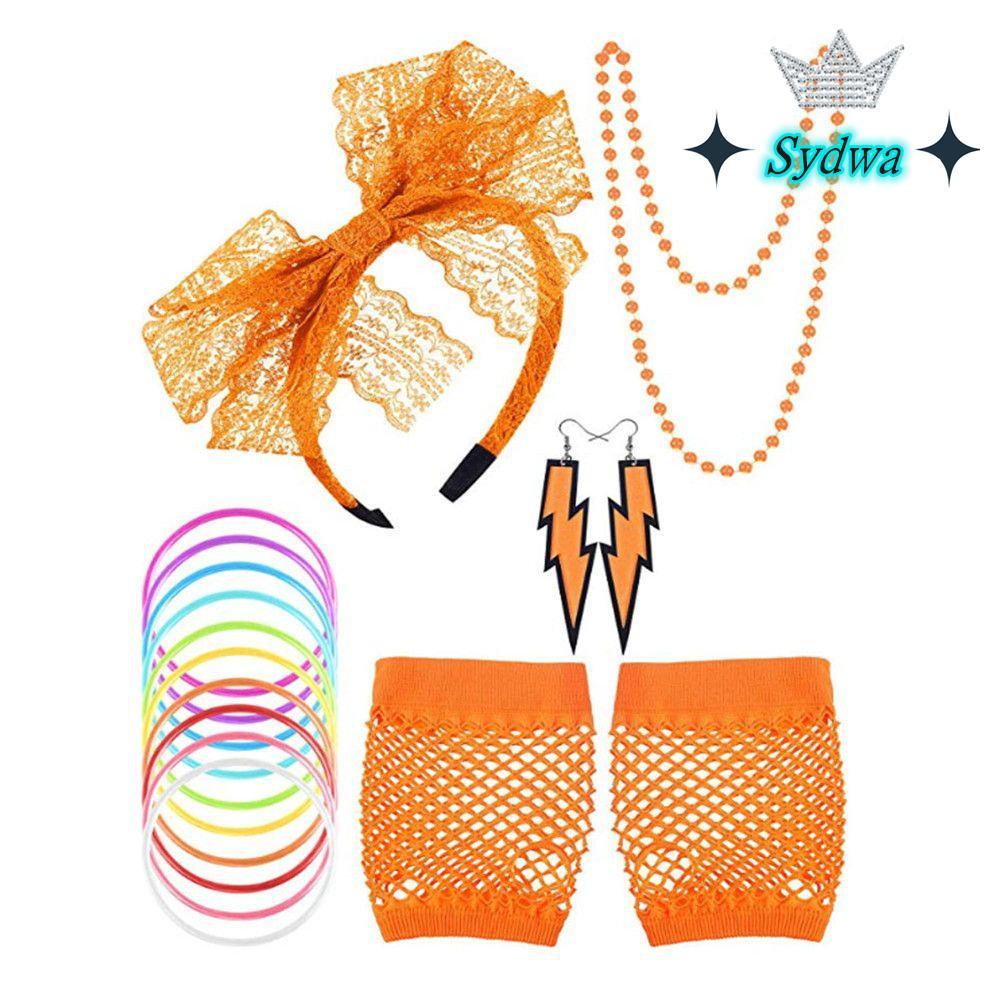 SYDWA 80s แฟนซีสาวชุดที่คาดผมสร้อยคอ