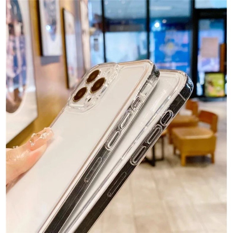 SoftCaae Casing REALME C33 Clear Silicone Transparent TPU SPACE สีดําใส