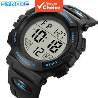 SYNOKE นาฬิกาผู้ชายไฟ LED ดิจิตอลกันน้ํากลางแจ้งนาฬิกาข้อมือ…