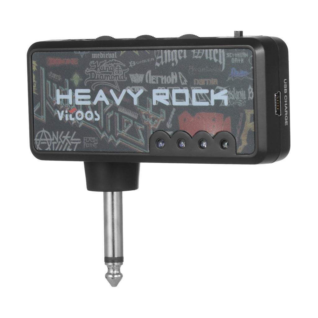 Meihe VITOOS ปลั๊กกีตาร์ไฟฟ้ามินิหูฟังแอมป์เครื่องขยายเสียง Heavy Rock ขนาดกะทัดรัดแบบพกพา