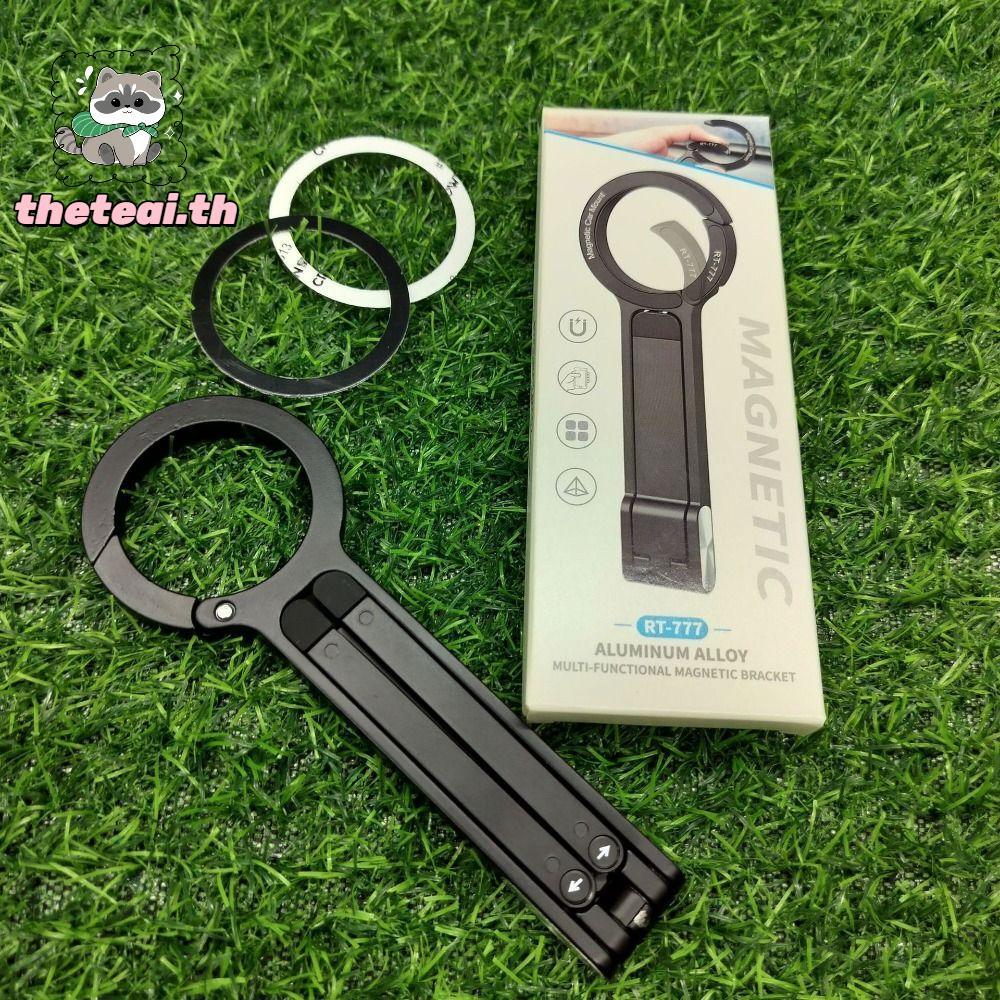 THETEAI ขาตั้งกล้องโทรศัพท์, ที่วางโทรศัพท์แม่เหล็กดูดซับที่แข็งแกร่งแบบ Carabiner, มุมคุณภาพสูงปรับได้แบบพกพาที่จับโทรศัพท์สองด้านกลางแจ้ง