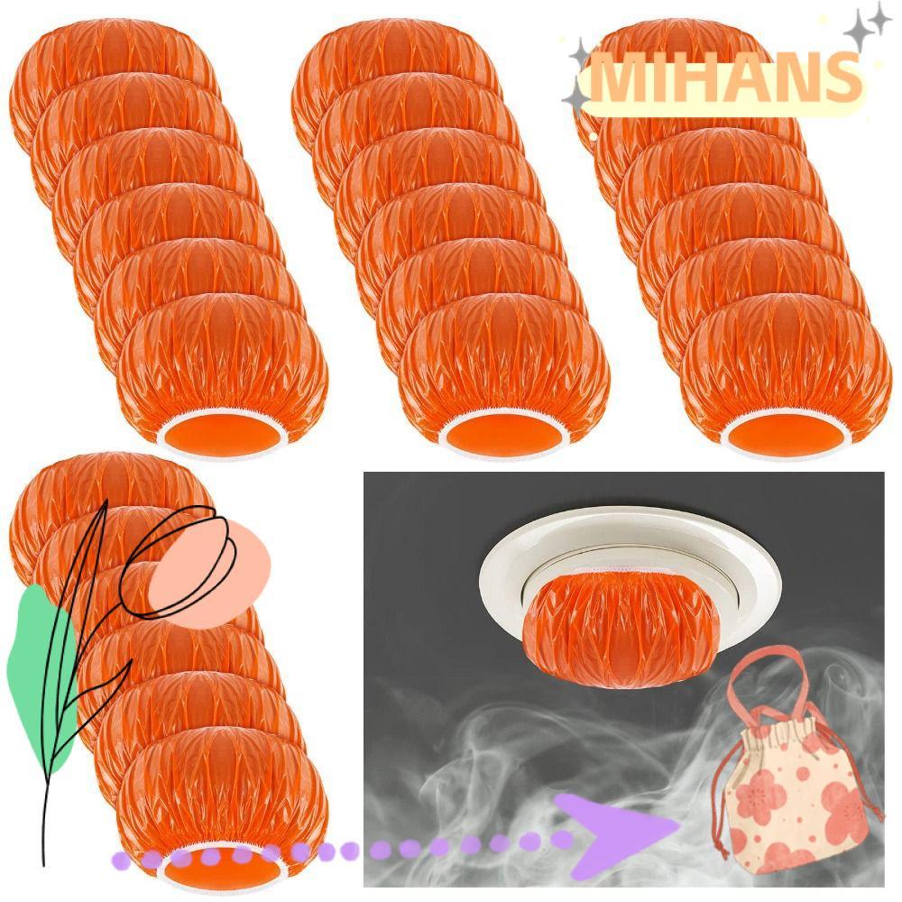 MIH Fire Alarm Dust Cover, Orange Elastic Smoke Detector, ระหว่างทําอาหารหรือเบเกอรี่พลาสติก Thicken
