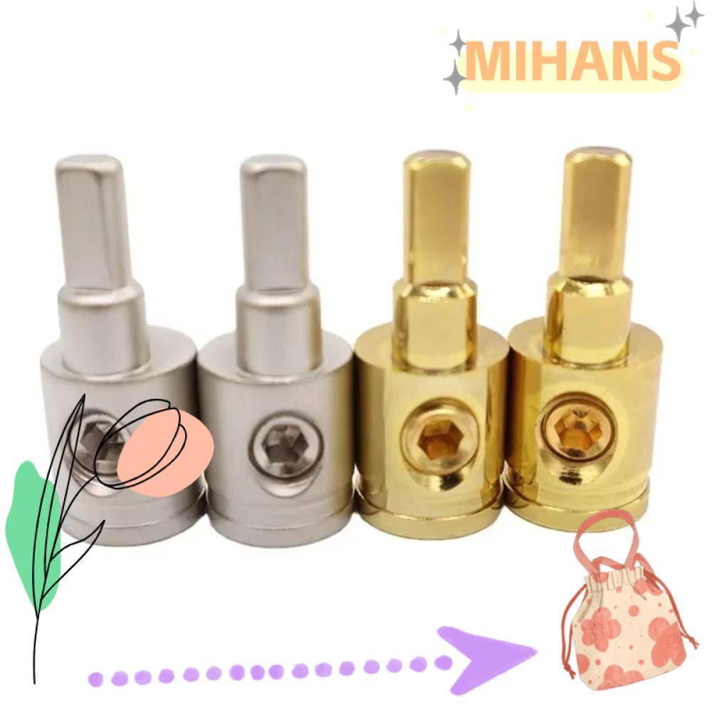 ขั้วต่อเครื่องเสียงรถยนต์ MIH, 0GA 4GA 8GA Gold Silver Car Speaker Wire Terminal, ตัวลดลวดทองแดงบริส