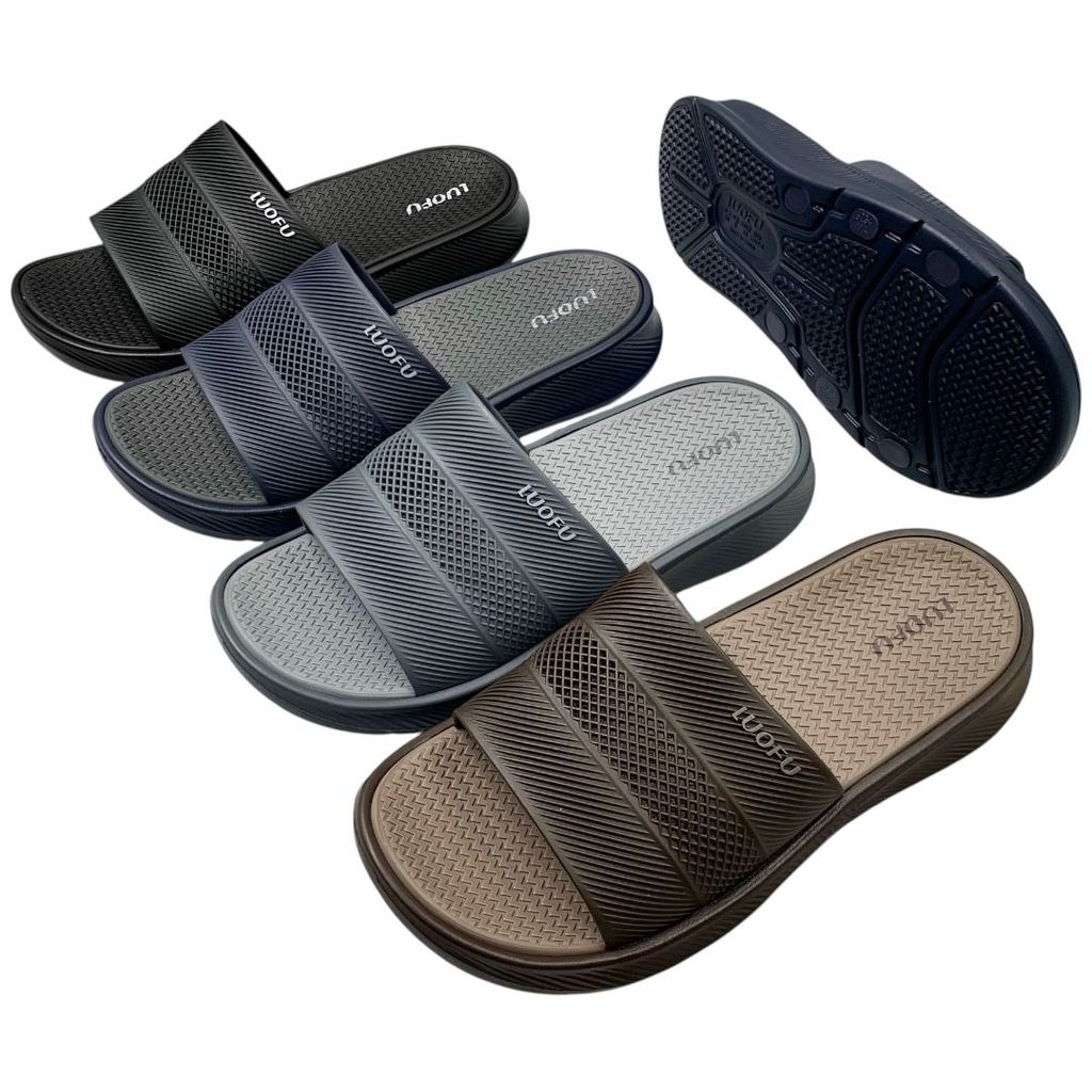 BLS LUOFU รองเท้าแตะตาข่ายยางแบบนุ่มน้ําหนักเบาสําหรับผู้ชายนําเข้า E6234-BR4W 2L (AC2)