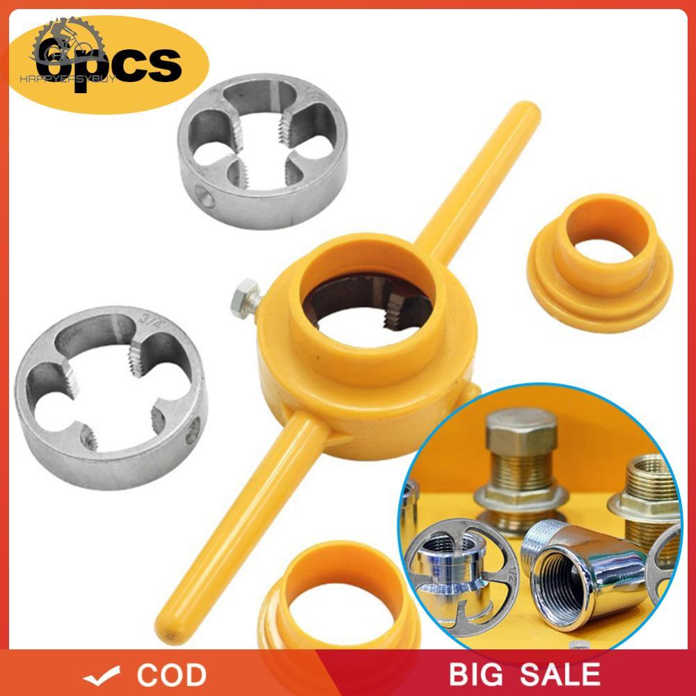 6pcs NPT Thread Tap Die ชุด PVC/NPT Thread Maker เครื่องมือ 1/2 3/4 1 นิ้วท่อ Threader เครื่องมือประ