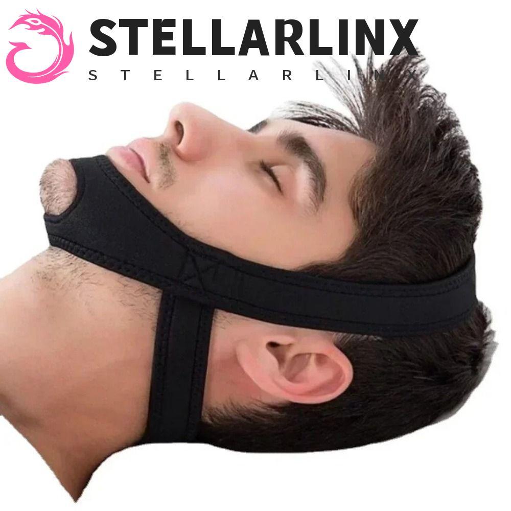STELLARLINX Anti-snore Band,ปรับขากรรไกรหยุดกรนสายรัด,Manibular Correction Neoprene Chin Apnea Breathable Sleep Close เข็มขัดปากป้องกันปากหายใจปาก