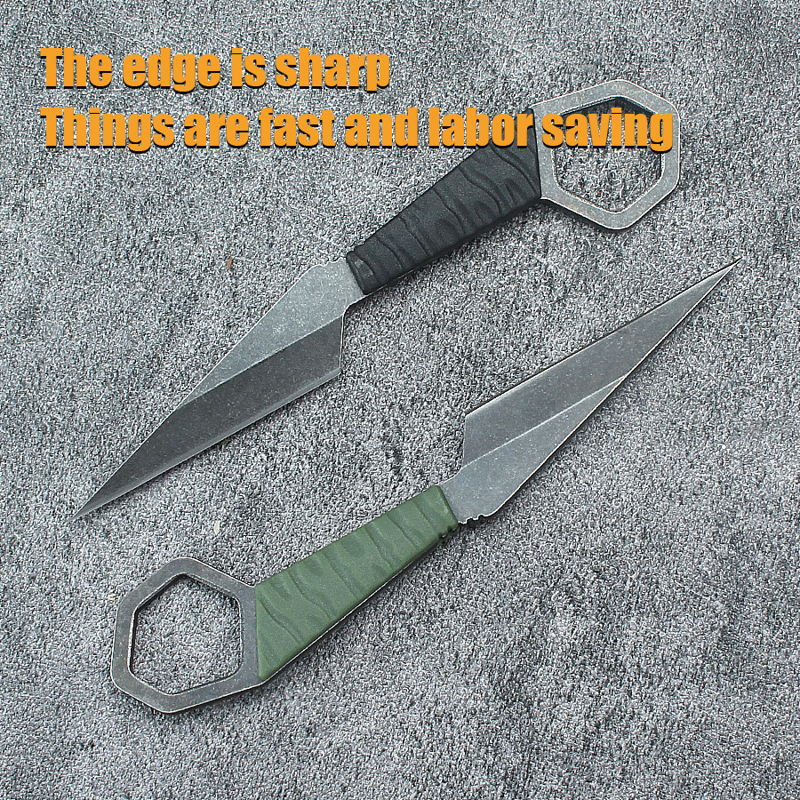 Pocket Knife Necklace Knife Multifunctional Tactical Knife K Sheath Portable Camping Knife Mini Stra