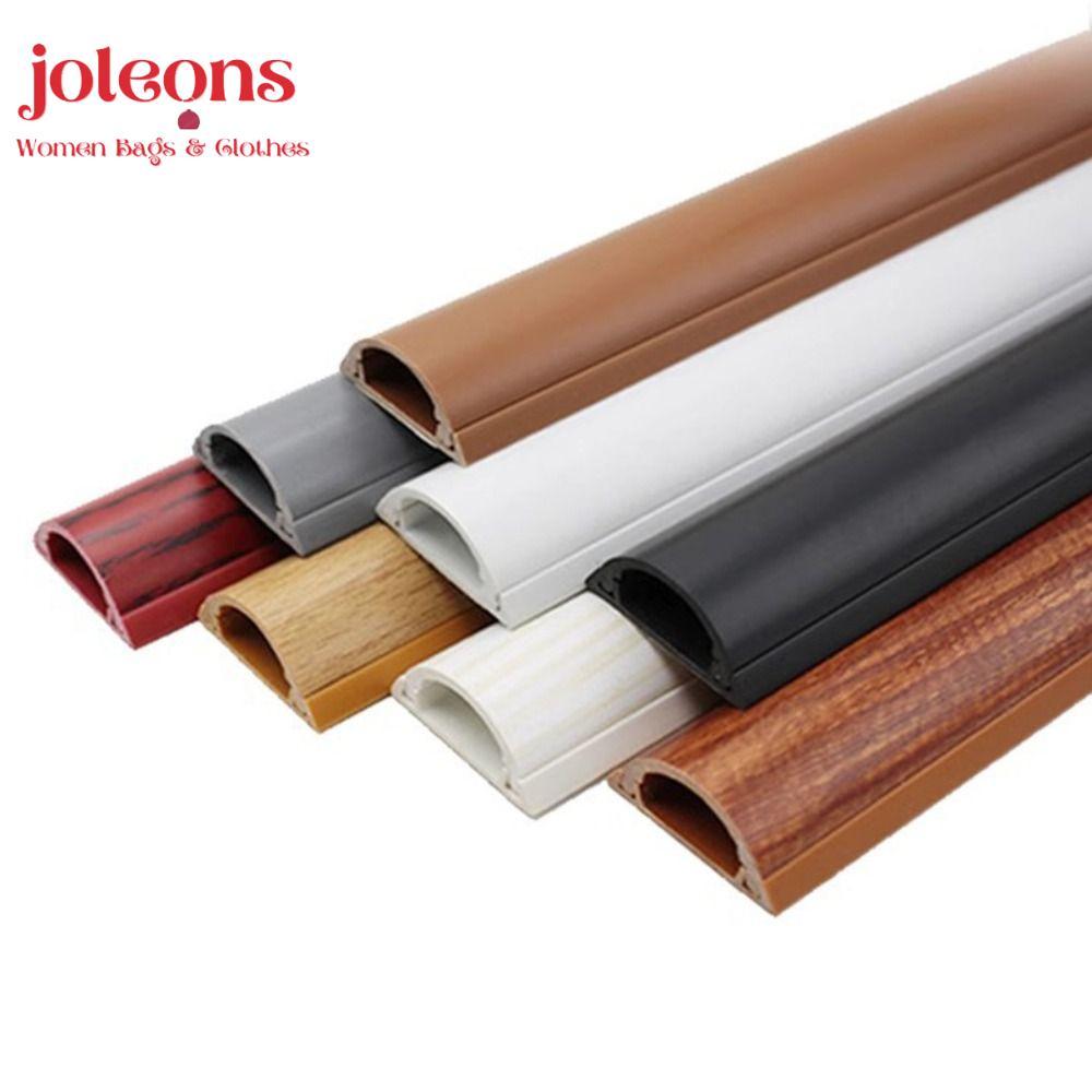 JOLEONS มุมสายเคเบิลคอนซีลเลอร์,สีสามเหลี่ยมสาย Hider,ที่มีสีสันกาว PVC ไม่มีเจาะลวดฝาครอบ Baseboard
