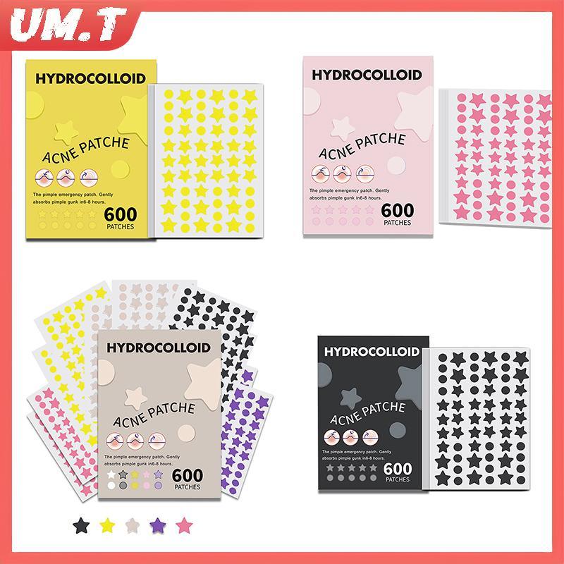 UM.T 600 ชิ้น/เซ็ต Star Pimple Patch สิวที่มีสีสันที่มองไม่เห็น Skin Care Stiers คอนซีลเลอร์ Face Sp