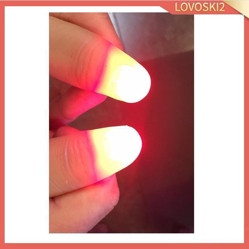 [Lovoski2] 2 ชิ้น Light Up Fingers LED Tricks Thumb Props Light Up Finger Fingers ของเล่น Finger Tri