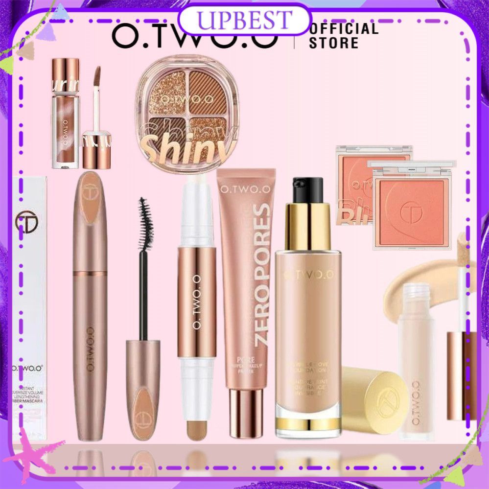 ♕ O.two.o ชุดแต่งหน้า 8 ชิ้น ประกอบด้วย รองพื้น คอนซีลเลอร์ พาเลทอายแชโดว์ ลิปกลอส ไฮไลเตอร์ ไพรเมอร