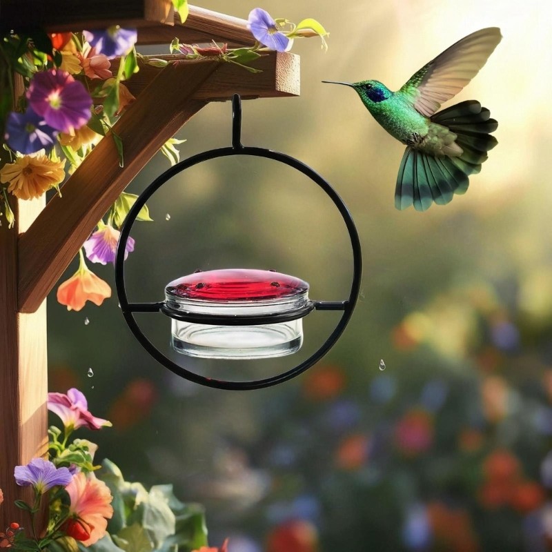 YXA Garden Hummingbird Feeders ให้อาหารง่าย ๆ พร้อม 4 พอร์ต Satation สําหรับ Garden Yard