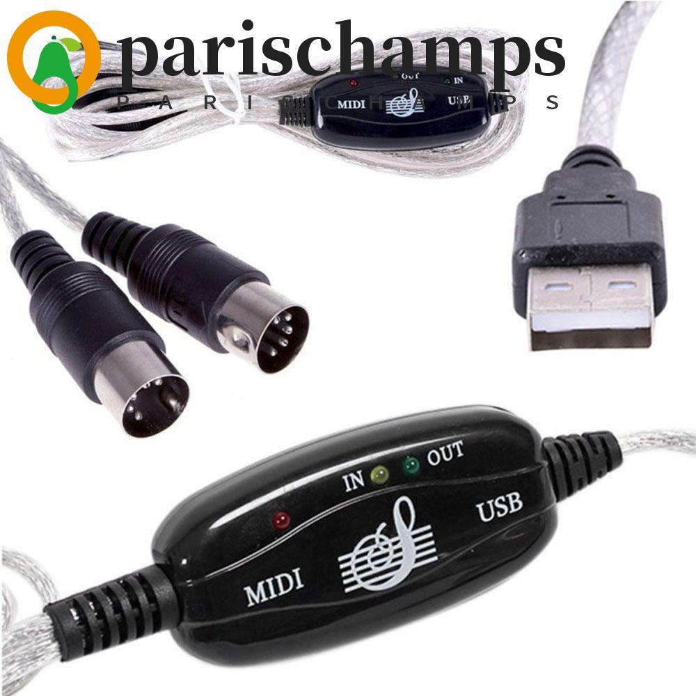 PARISCHAMPS MIDI to USB Cable Extension Cord ที่มีประโยชน์ MIDI Interface Audio Music Line สําหรับคี