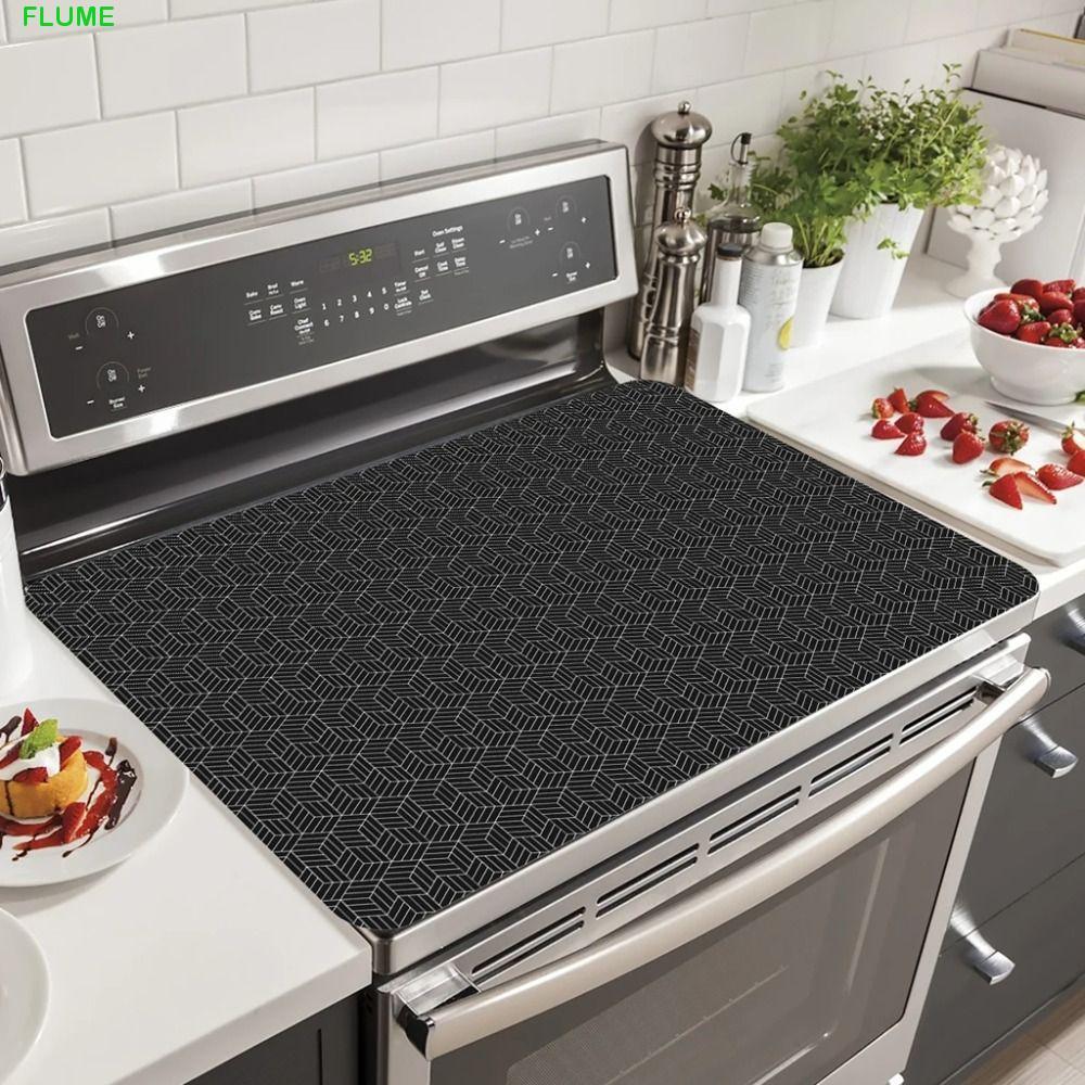 FLUME ฝาครอบเตาแม่เหล็กไฟฟ้า ทนความร้อน 5278 ซม. เสื่อ Cooktop แบบเหนี่ยวนํา, เสื่อป้องกัน Hob อาหาร-เกรด Nonstick กันน้ําเตาไฟฟ้าแผ่นห้องครัว