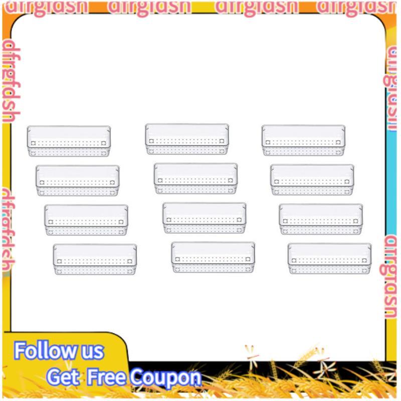 D&F1Set Drawer Organizer Clear Desk Drawer Organizer ถาดสําหรับแต่งหน้า, Jewelries,Utensils ในห้องนอ