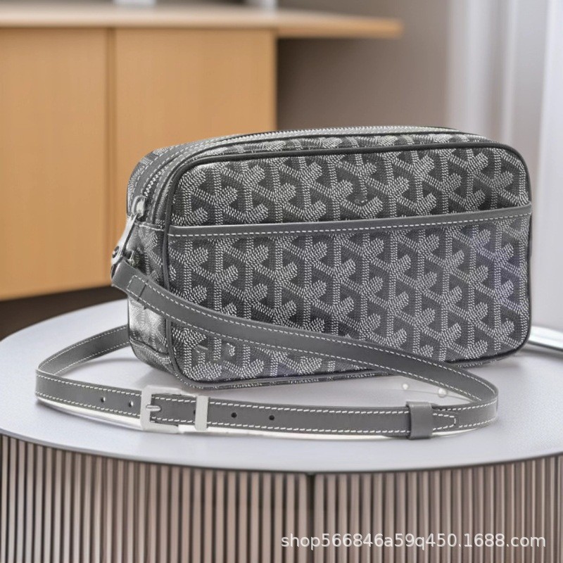 Goyard Goyard สุนัขฟัน One-Shoulder Messenger กระเป๋าแฟชั่นขนาดใหญ่พิมพ์กระเป๋าสี่เหลี่ยมเล็กผู้ชายผ