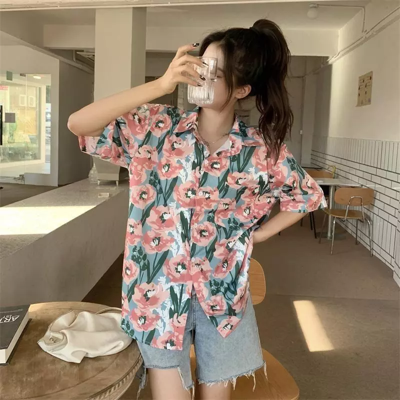 Chili Koko เสื้อเชิ้ตฮาวายแขนสั้น ลายดอก รุ่น 310 thumbnail 8