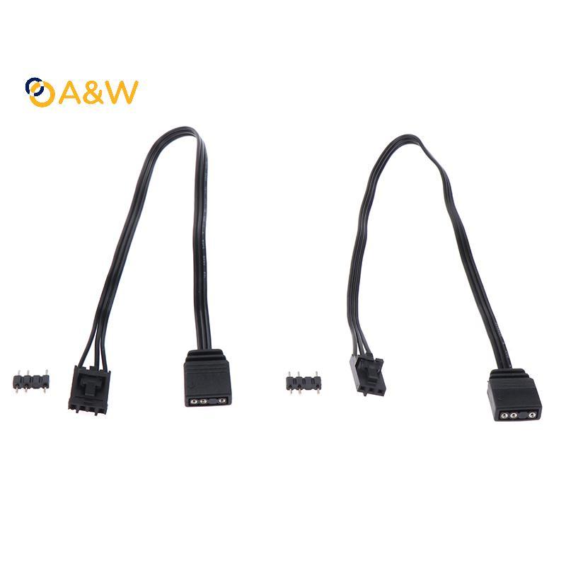 A & W อะแดปเตอร์สําหรับ Corsair RGB ถึงมาตรฐาน ARGB 4Pin 3Pin อะแดปเตอร์เชื่อมต่อเรือโจรสลัด Control