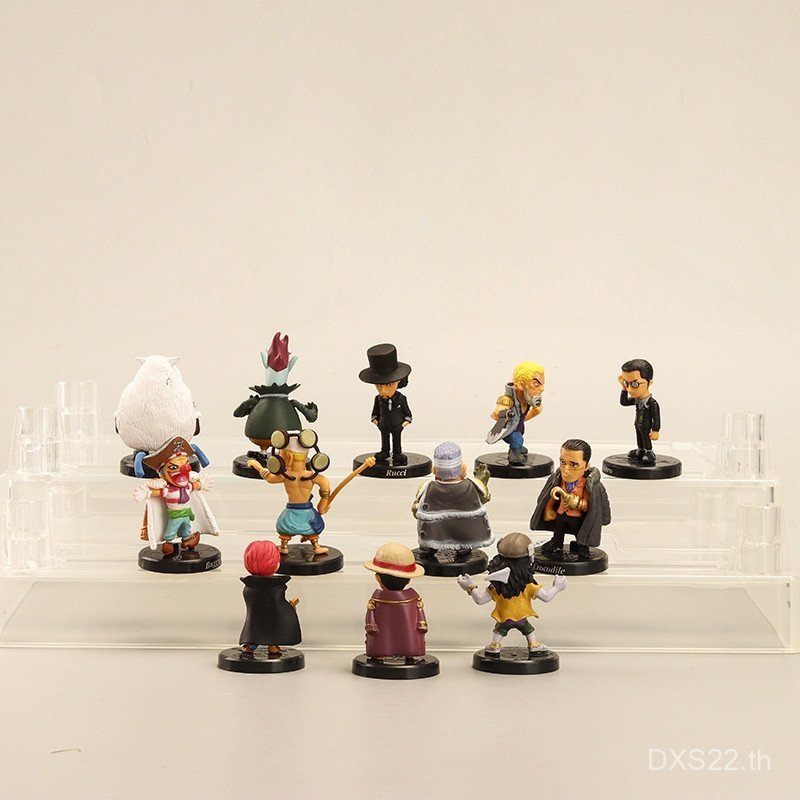12 ชิ้น/เซ็ตญี่ปุ่นอะนิเมะ One Piece รุ่น Q Luffy Shanks Clown Buggy Gekko Moria Rob Lucci PVC Actio