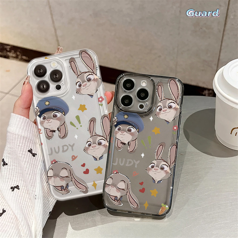 Hello JudyiPhone 11 12 13 14 15 16 Pro X XR XS Max 7Plus 8Plus เคสใส-GD