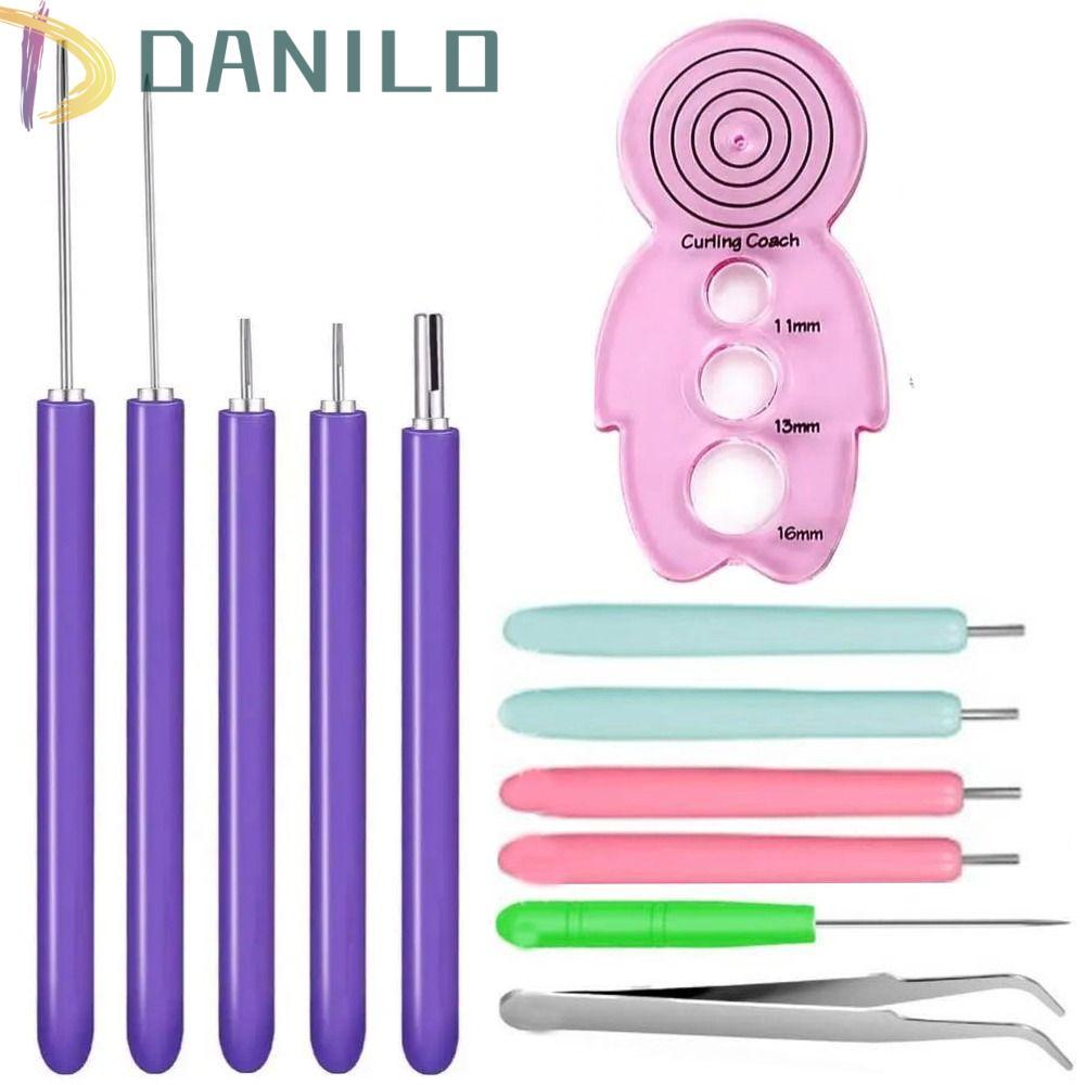 DANILO 12PCS Quilling Needle Kit, Paper Curling Quilling Slotted Pen Paper Quilling Tools, Paper Str