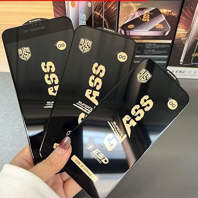 FULL OG กระจกนิรภัย ESD สําหรับ ZTE V50 V50 DESIGN V40S V40 DESIGN V40 PRO V41 VITA V30 VITA SuperX