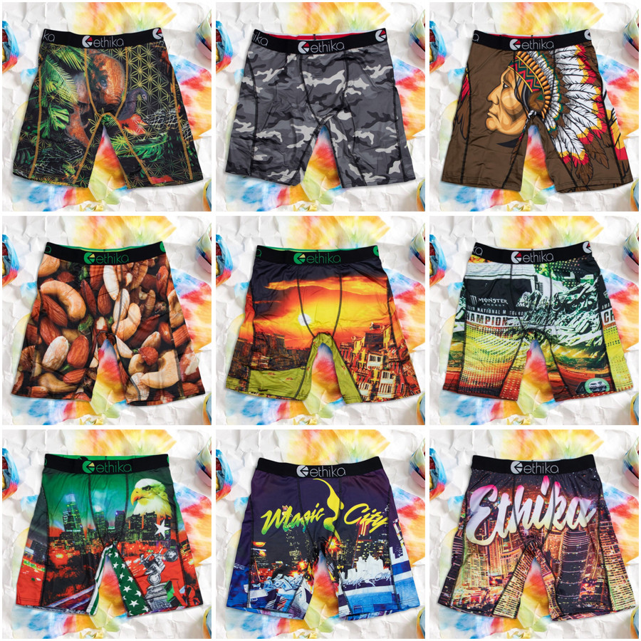 ETHIKA กางเกงบ๊อกเซอร์เชิ๊ท สำหรับผู้ชาย วัสดุระบายอากาศได้ ลายตาข่าย ไซส์พลัส เนื้อผ้านุ่มนวล