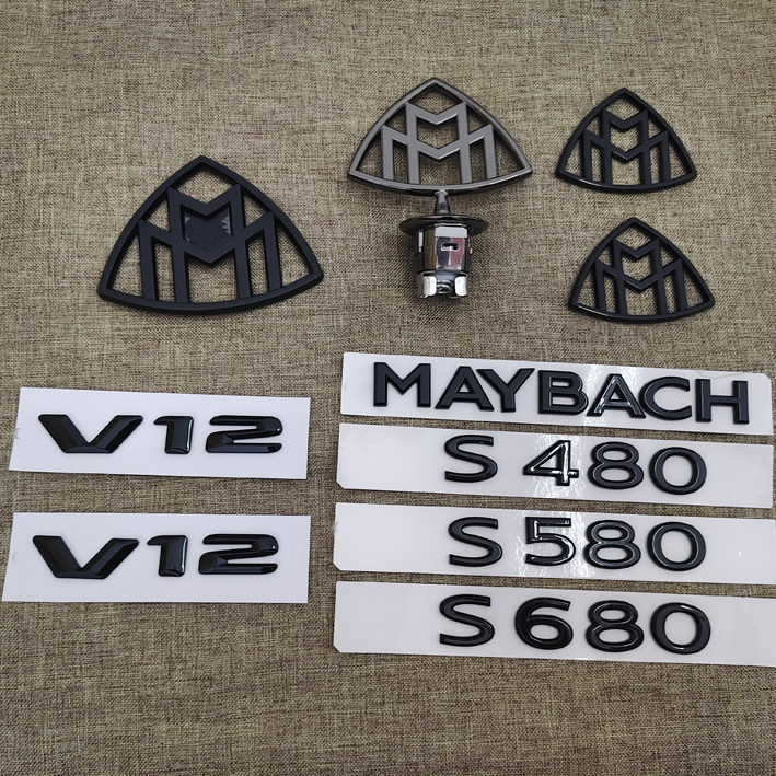 เหมาะสําหรับ Mercedes-Benz S680 Word Mark Tail Mark S400 ดัดแปลง MAYBACH MAYBACH โลโก้สติกเกอร์ V12 