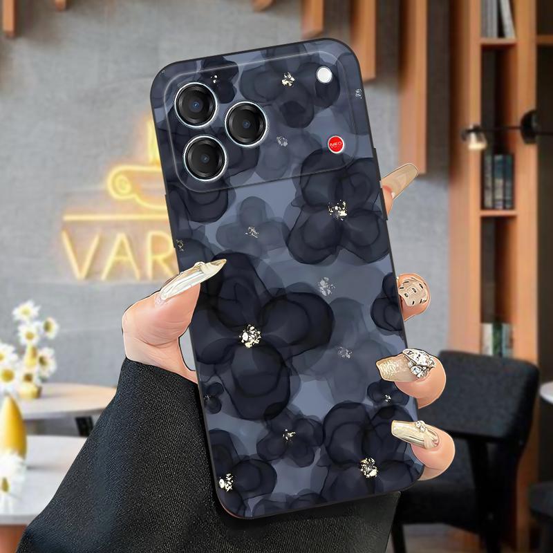 สําหรับ ZTE Nubia V80 Pro ใบมีด V80 PRO V80Pro หรูหรา Camellia Dark ดอกไม้เคสโทรศัพท์ ZTE BladeV80Pr
