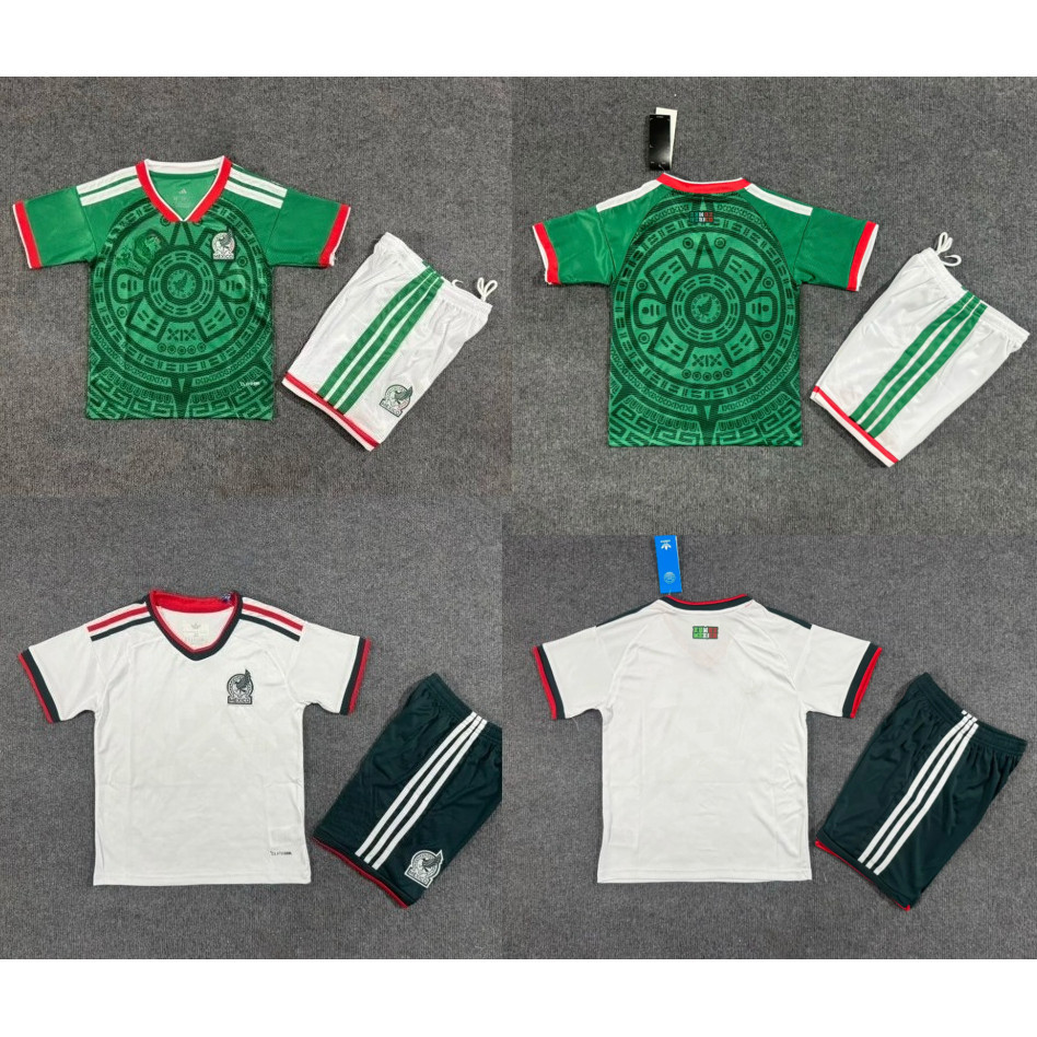 2026 ชุดเสื้อฟุตบอลเด็ก Mexico Home & Away