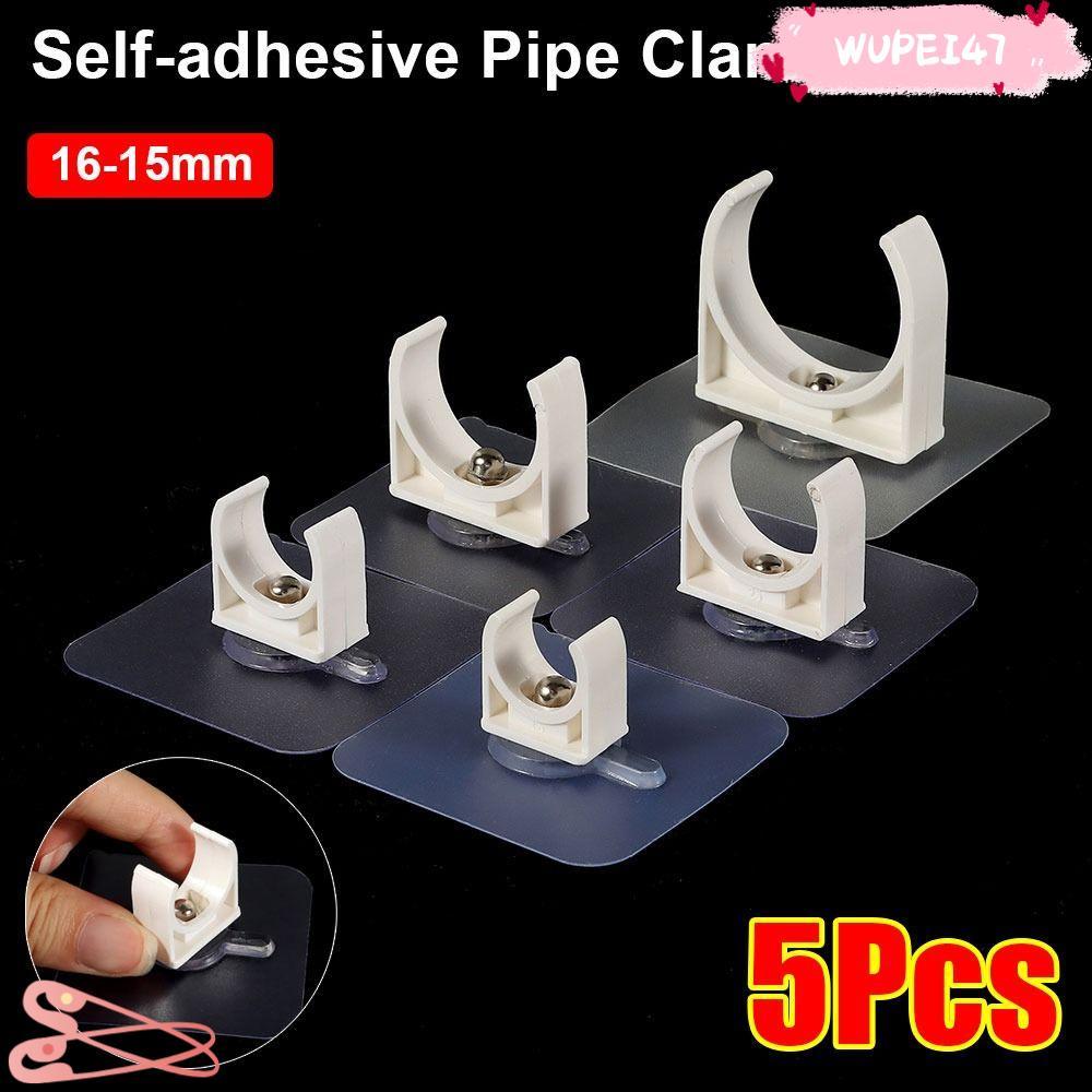 WUPEI47AD 1/5 ชิ้น Self-กาวท่อ Clamp, Punch-ฟรีสวนชลประทานผู้ถือท่อน้ํา,คงที่ Snap อุปกรณ์ 16/20/25/