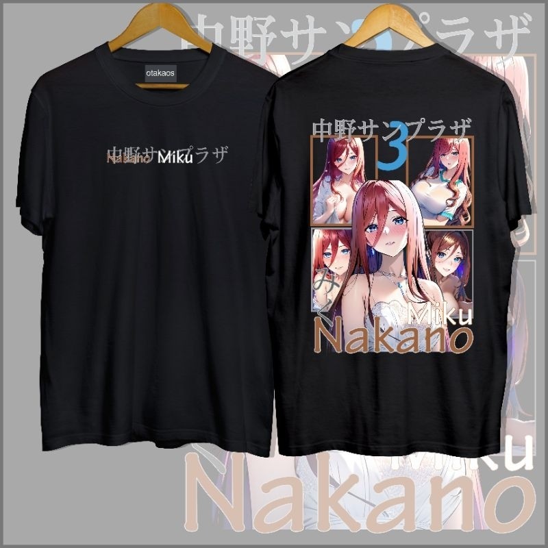 เสื้อยืด Miku / เสื้อยืด Miku Nakano / เสื้อยืด go toubun no hanayome