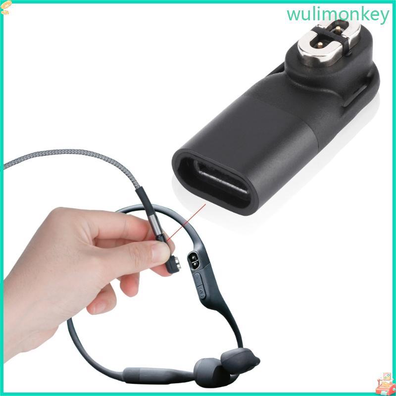 WU USB C ios Adapter Charger Converter สําหรับเครื่องชาร์จหูฟัง Aftershokz AS800