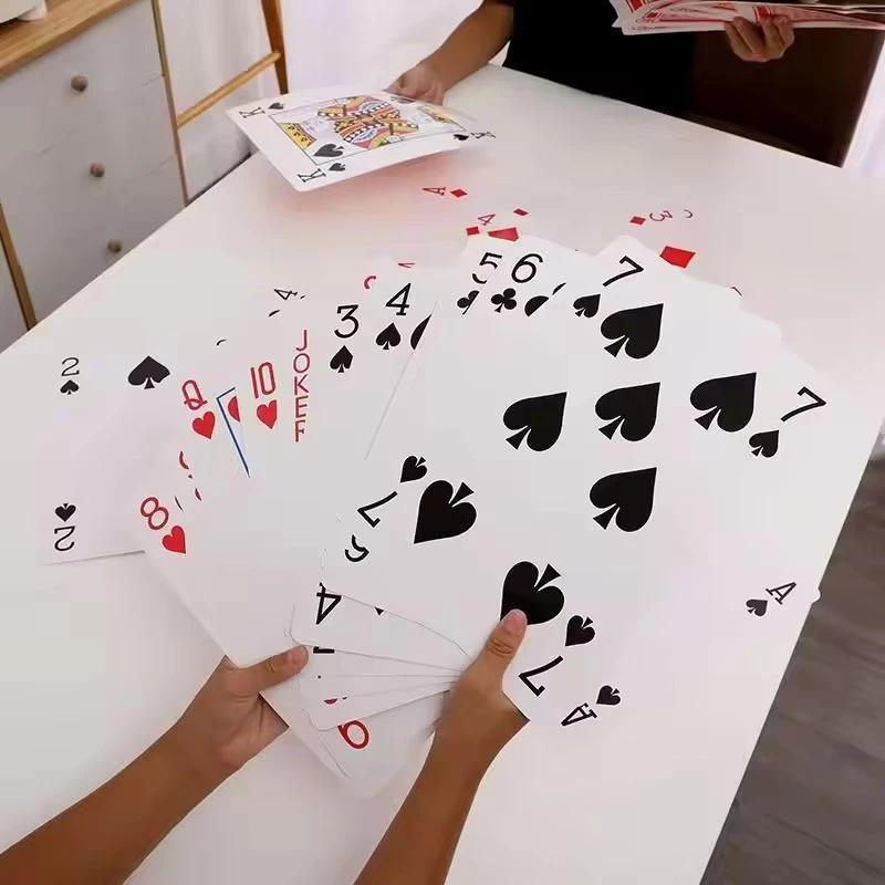 ขนาดใหญ่ยักษ์เล่นไพ่ Full Deck 54 การ์ด 12.59 ซม.เกมโป๊กเกอร์ขนาดใหญ่สําหรับเกมโป๊กเกอร์ขนาดใหญ่วันเกิด Party & เกมครอบครัว
