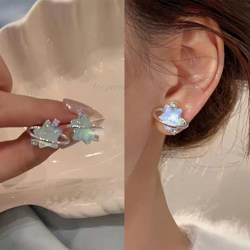 Ocean Star Super Fairy Clear Star Temperament ต่างหู