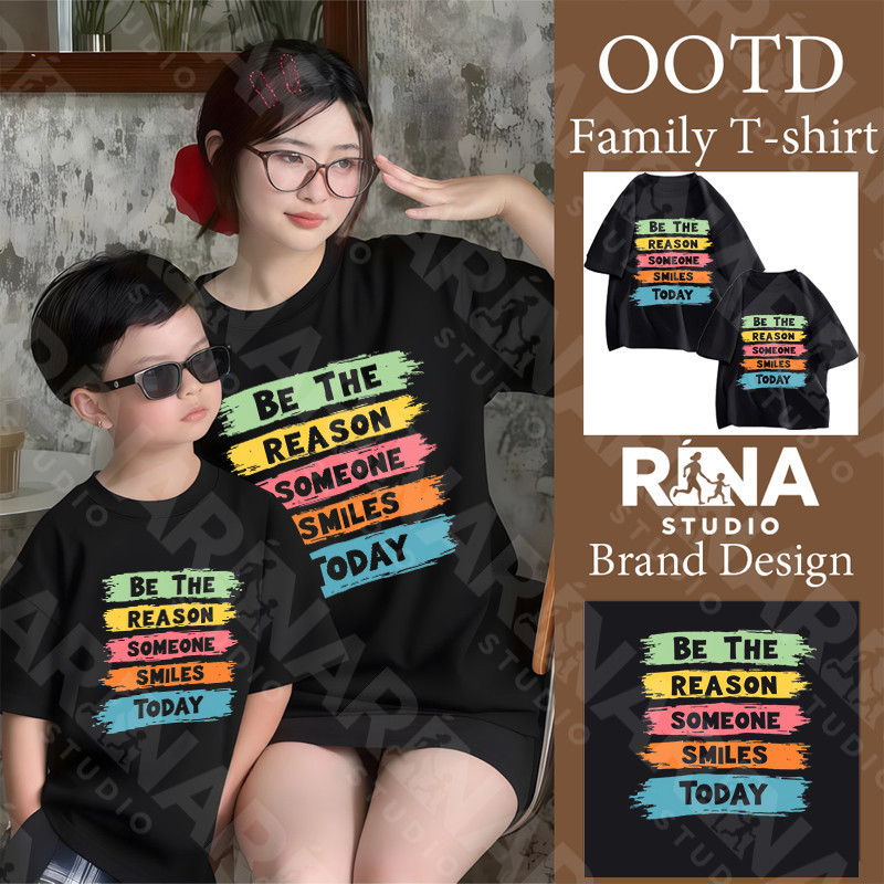 🔥พร้อมส่ง&COD🔥RINA STUDIO🔥 เสื้อครอบครัวคอกลม ลายข้อความแรงบันดาลใจสีสันสดใส ใส่ได้ทั้งผู้ใหญ่และเด็ก A34#2