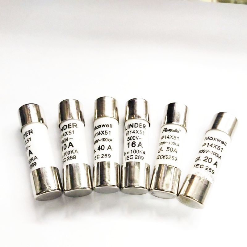 ฟิวส์เซรามิก ฟิวส์กระเบื้อง ขนาด 14x51มิล 500Vac มี 4A 6A 8A 10A 16A 20A 32A 40A 50A 63A สินค้าส่งไว