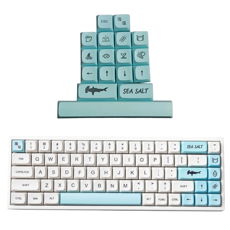 QUIM Allover Dye Subbed 17Keys XDA Profile Keycap สําหรับสวิทช์ 61 SK61 TKL87 108 DIY Bees Keycaps
