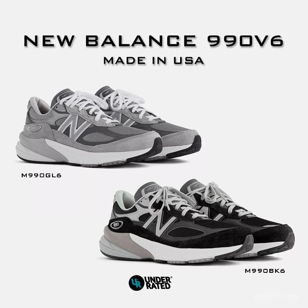 [Ready Stock] NB Shoes 990v6 Grey/990v6 Black Made in USA สินค้าลิขสิทธิ์แท้ 100%