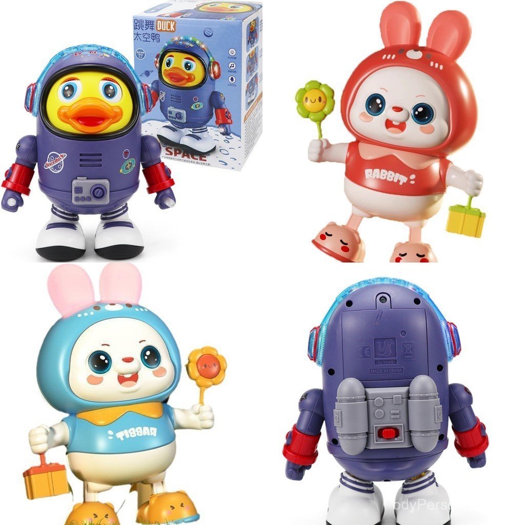 Children's Electric Dancing Cute Duck with Music and Lights Dancing Rabbit Toy Baby Toy 0 to 1 Year 