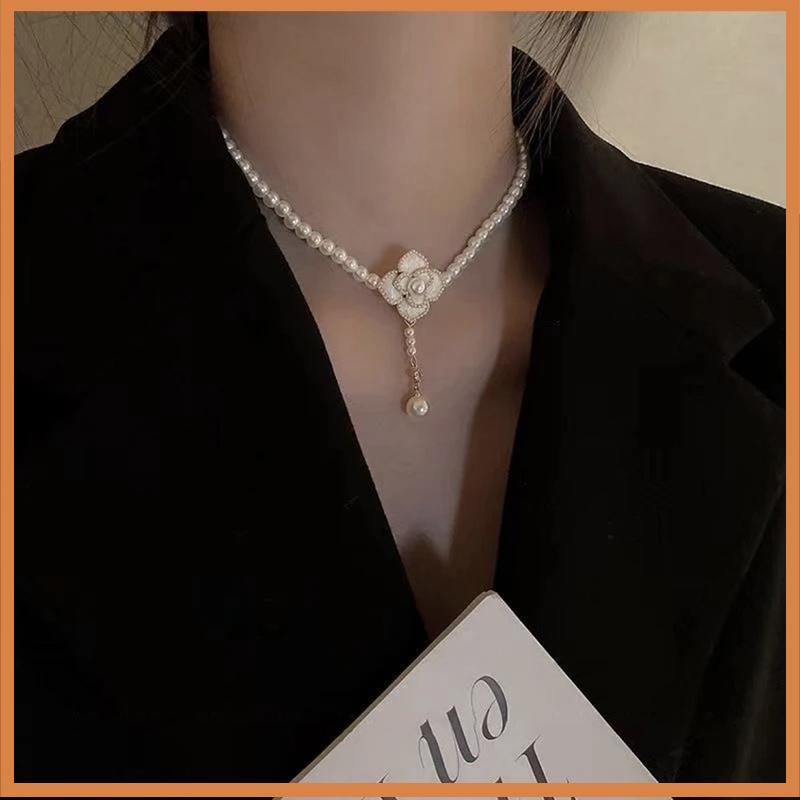 [SMD] ชุดเครื่องประดับดอกไม้มุกผู้หญิงหวานสง่างามมุก เนซ ต่างหูแหวนหวานเค้นคอแฟชั่นเครื่องประดับแต่ง