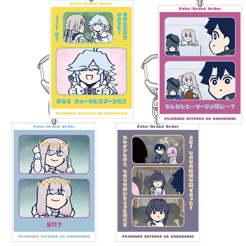 พวงกุญแจอนิเมะ Fate/Grand FGO Fujimaru Ritsuka wa Karanai Mash Kyrielight Merlin Oberon อะคริลิค Mic