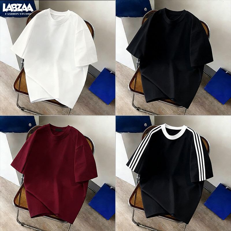 【จัดส่งจากกรุงเทพฯ】LABZAA เสื้อยืดแขนสั้นคอกลม✨วินเทจฟอกน้ำ ดีไซน์คลาสสิค ใส่สบาย ระบายอากาศ ผ้าฝ้ายแท YG0