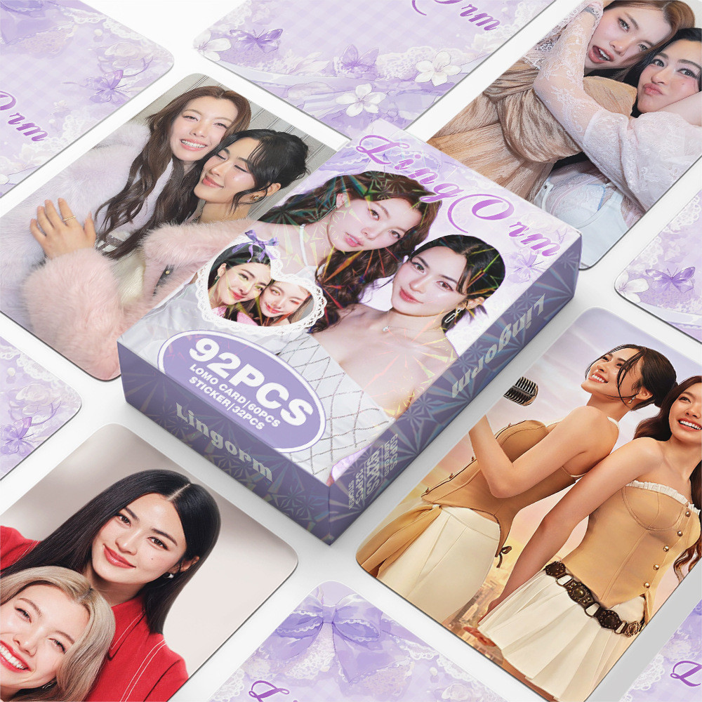 ประเทศไทย LINGORM 2026 Photocard Lomo Card โปสการ์ด 60 ชิ้นการ์ด + สติ๊กเกอร์ 32 ชิ้น